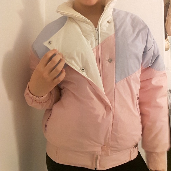 PASTEL PUFFER JACKET LARGE FITS MEDIUM - Picture 3 of 5